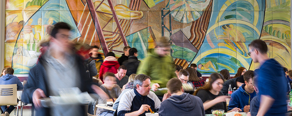 In the canteen on the main campus of the University of Magdeburg (c) Harald Krieg Uni Magdeburg In the canteen on the main campus of the University of Magdeburg (c) Harald Krieg Uni Magdeburg