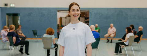 Dr. Ulrike Groß beim Tanztraining (c) Jana Dünnhaupt Uni Magdeburg