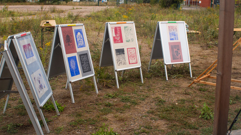 Linocuts by students (c) Benjamin Güllmar Linocuts by students (c) Benjamin Güllmar
